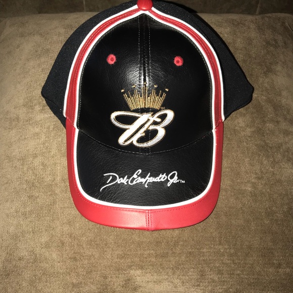 Dale Earnhardt jr leather jacket and leather hat - Picture 6 of 8